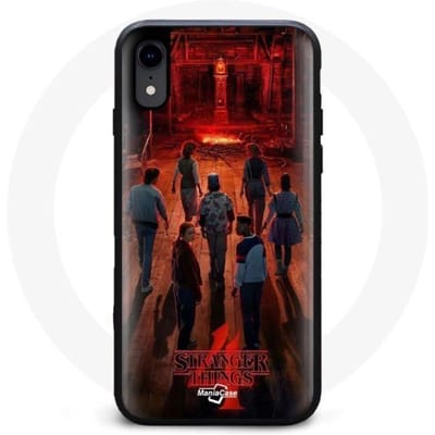 Coque pour Iphone XR - MANIACASE - Stranger Things - Souple - Noir - Fan Art Saison 4