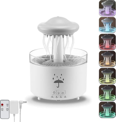 luchtbevochtiger slaapkamer - 300ml Mini luchtbevochtiger - luchtbevochtiger metaromatherapie - lucht bevochtiger - Aromaverspreider - Zevenkleurig licht - Timer met drie standen - Cadeau voor dames - Luchtbevochtiger voor slaapkamer en bureau - Wit