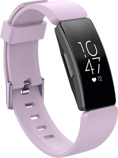 KELERINO. Siliconen bandje geschikt voor Fitbit Inspire (HR) - Lila - Large