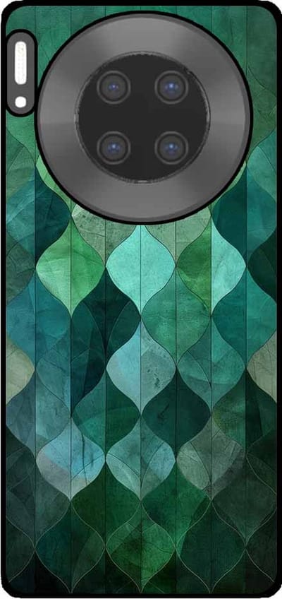 Smartphonica Telefoonhoesje Geschikt voor Huawei Mate 30 Pro met groene bladeren opdruk - TPU backcover case green leafs design geschikt voor Huawei Mate 30 Pro