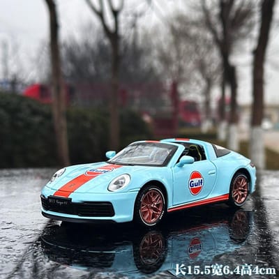 1:32 911 Targa 4S Supercar Legering Auto Model Diecasts Metaal Speelgoedauto Geluid En Licht Jongen Kinderen Speelgoed Verzamelingen Cadeau F365