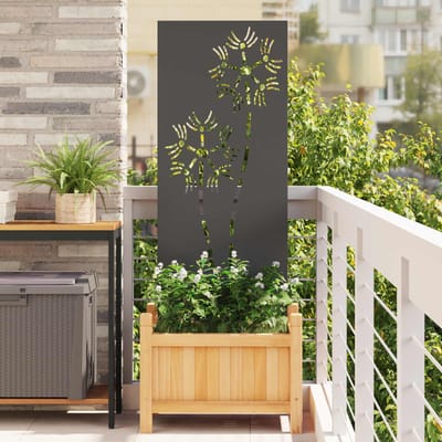 vidaXL - Tuin - Privacy - Scherm - Zwart - 50 - x - 140 - cm - Koudgewalst - staal