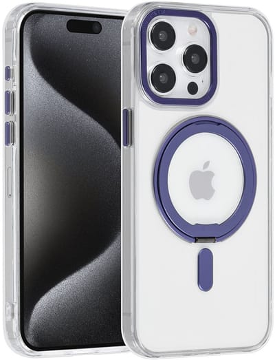 UNIQ Accessory Back Cover - Apple iPhone 15 Pro Max - Transparant - Schokabsorberend met MagSafe Ringstand
