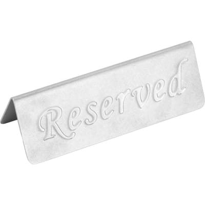 Roestvrij Staal Gereserveerd Bord Engelse Gereserveerde Letter Tafelmarker Gezandstraald Oppervlak Zilver zilver