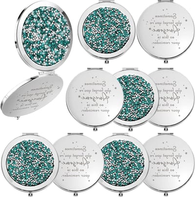 Compacte Spiegels - Make-up Spiegels - Make-up Aanbrengen - Inspirerende Citaten - 10 Stuks - Groen