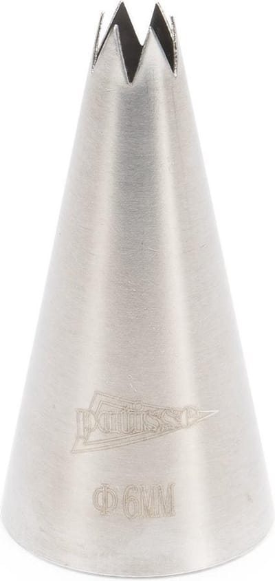 Spuitmondje rvs ster 2 mm