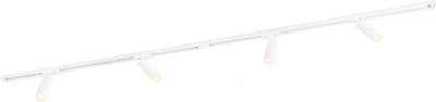 Ledvion - LED Railverlichting 2M + 5 Railspots (5W - 2700K - Wit - Dimbaar) - 1-Fase