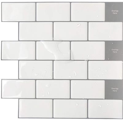 Dailygoods- Tegelstickers 3D Vinyl - Muurstickers voor Keuken/Badkamer - Peel & Stick - Verwijderbaar - Vierkant - Eenvoudig aan te brengen - Muursticker