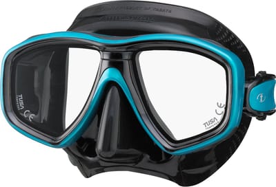 TUSA Freedom Ceos – Duikmasker met twee lenzen, comfortabele pasvorm dicht op het gezicht, Freedom Technology voor comfort en prestaties, hypoallergeen silicone – Zwart/Groen – M-212QB OG