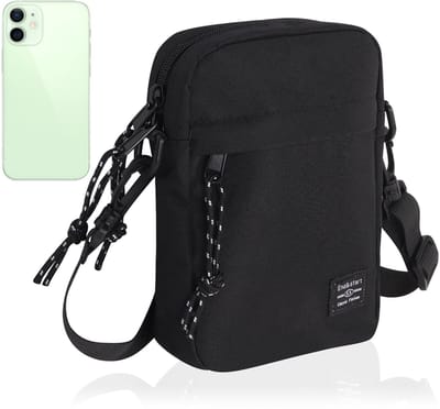 Dailygoods - Schoudertas - Crossbody Tas - Multi-pocket ontwerp - Zwart - Boodschappentas - Ideaal voor dagelijks leven en reizen - Compact formaat