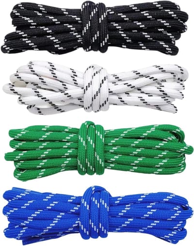 Ronde Schoenveters 120cm Ø5mm voor Sneakers, Werk- en Wandelschoenen - Sterke Veters voor Laarzen en Veiligheidsschoenen