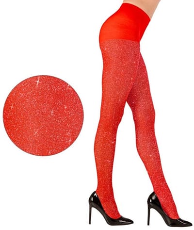 Glitter panty rood dames