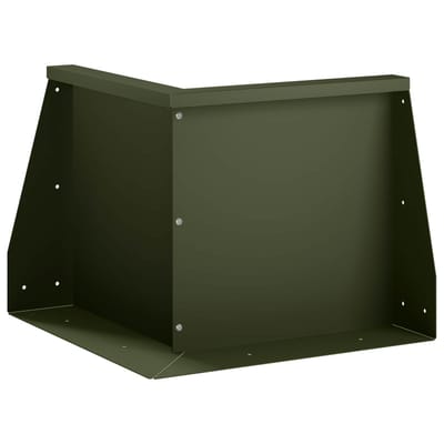 vidaXL - Keermuur - 50 - x - 50 - x - 30 - cm - Staal - Olijfgroen