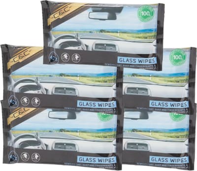 5x Auto doekjes - Glas, ruiten en spiegels - 5x 40 vochtige doekjes - autodoekjes