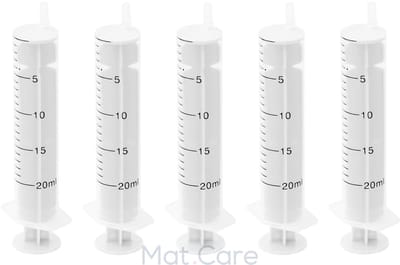 Mat Care spuit - spuiten - doseerspuit zonder naald - injectiespuit 20ml set 5 stuks