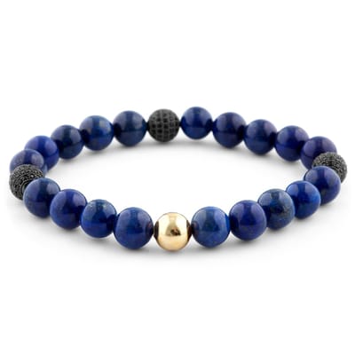Neshraw - Heren - Edelsteen Armband - Lapis Lazuli-steen - Blauw