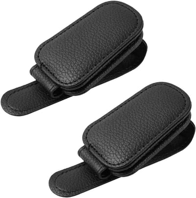 2 stuks brillenhouders voor autozonneklep, zonnebrilhouder voor auto, brilhouder, compatibel met todo tipo de gafas de sol, kaarten, pennen en andere persoonlijke voorwerpen