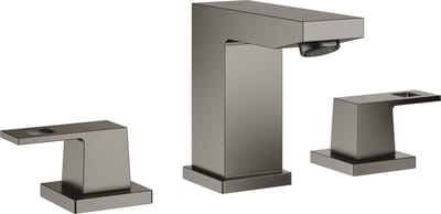 Grohe Eurocube 3-gats wastafelkraan met waste brushed hard graphite