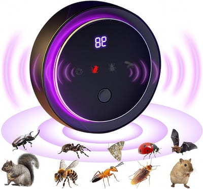 Ultrasone Ongediertebestrijding, Slimme Controle voor Muizen en Insecten, Draagbaar Apparaat tegen Muizen, Kakkerlakken en Spinnen