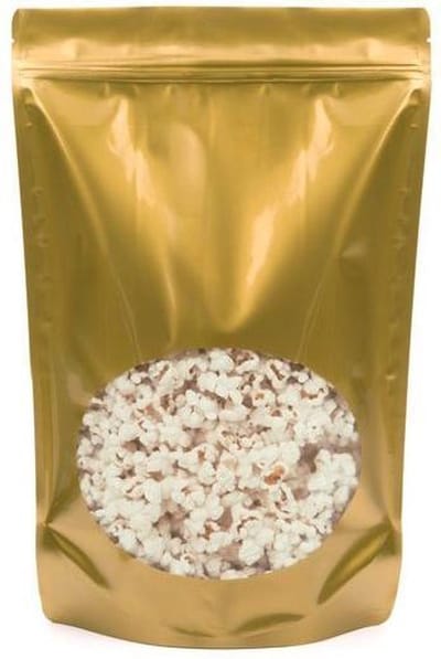 Stazakken Goud met ovaal Venster 23x12x34,5cm | 907 gram (100 stuks)