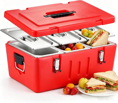 Geïsoleerde Warmhoudbox - Draagbare Cateringbox - Voedsel Transport - Drielaagse Isolatie - 25 Liter - Meerkleurig