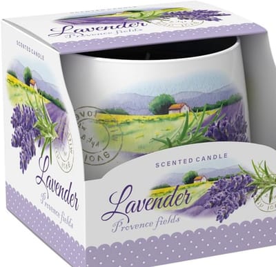 Lavendel Geurkaars in Glas - Kalmerend & Ontspannend - 25 Branduren - Bloemig Kruidige Aroma