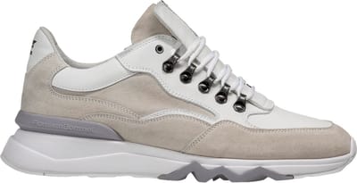 Floris van Floris van Bommel van Floris van Bommel Sneakers Heren - Lage sneakers / Herenschoenen - Leer - SFM-10135 - Wit - Maat 39