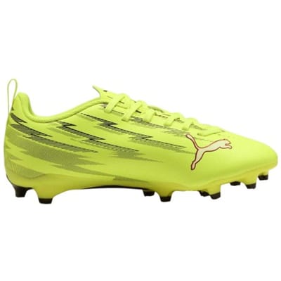 Puma Kinder/Kids Ultra 5 Play Stevige Grond Voetbalschoenen (Geel/zwart)