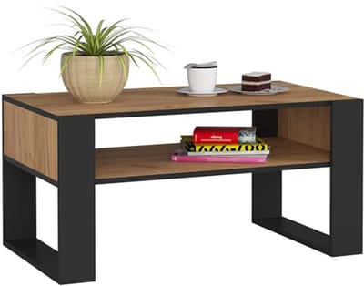 Salontafel Hout 92 x 45 x 53 cm - Minimalistisch Modern Design voor Woonkamer en Slaapkamer