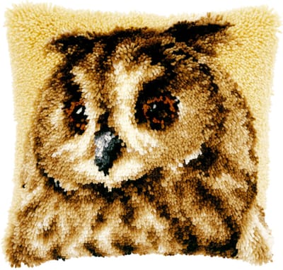 Vervaco - Knoopkussen kit - Sepia - Bruine uil - PN-0021650 - Borduren - Borduurpakket - Borduurpakket volwassenen - Borduurpakket kind