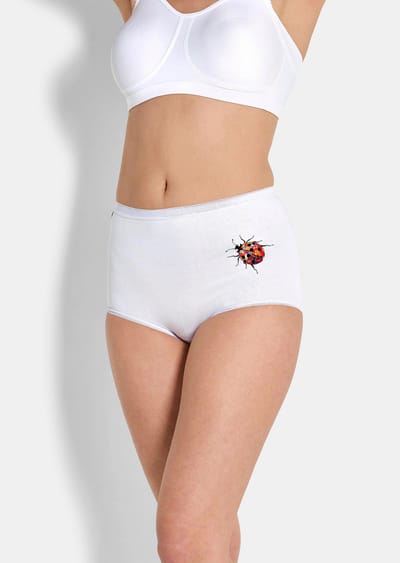 Tailleslip, set van 2 - wit / meerkleurig - Gr. 38 van Goldner Fashion
