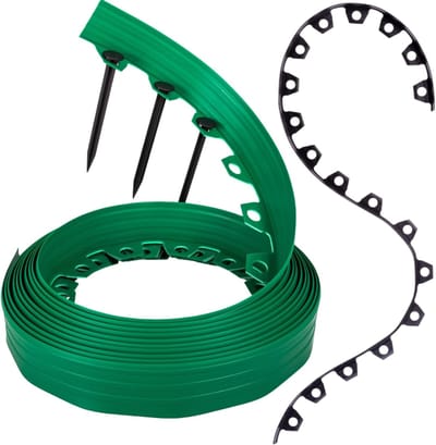 Flexibele gazonrand - kunststof - groen - 10 m