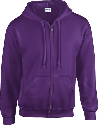 Gildan Heavy Blend™ Adult Full Zip Hooded Sweatshirt GI18600 - purple - XXL