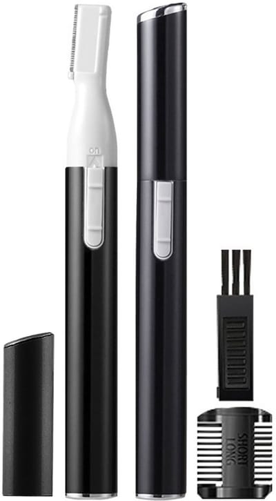 Precisietrimmer - Wenkbrauw Trimmer - Gezichtshaar verwijderen - Gezicht Ontharing - Trimmer - Wenkbrauw epilator - Wenkbrauw scheermesje - Gezichtsepilator - Lip epilator - Epileer apparaat - Dames - Heren - Zwart