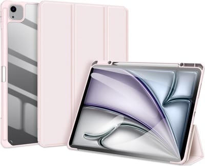 Dux Ducis Tablethoes geschikt voor iPad Air 13 (2024/2025) Hoesje - Toby Tri-Fold Book Case met Wake/Sleep - Roze