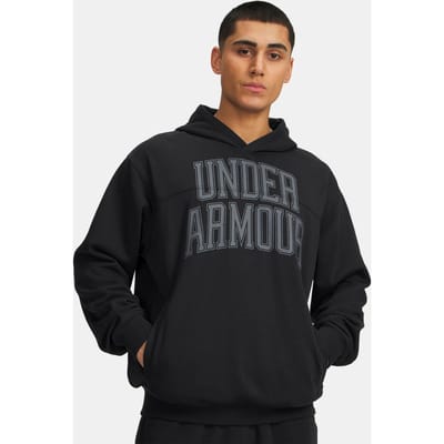 Under Armour Rival Graphic Sweater met capuchon Heren-zwart, zwart