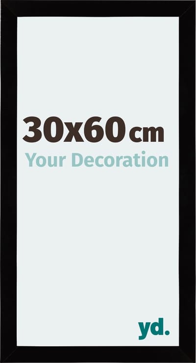 Your Decoration - Fotolijst 30x60 cm - MDF - Zwart Hoogglans - Mura