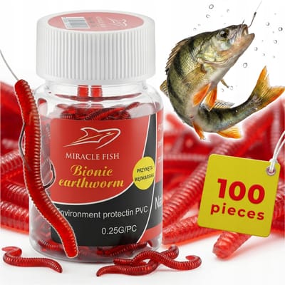 Kunstmatige wormenlokjes Jokers Bloodworm 70mm 100 stuks Rood, Geurende vislok, Herbruikbare zachte siliconen maggot aas, Grof matchvisserij aas voor brasem, karper, tench, baars, chub, Het hele jaar