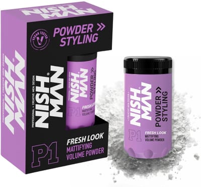 Nishman P1 Fresh Look Powder Wax, Mat Volume Stylingpoeder voor Heren 20g