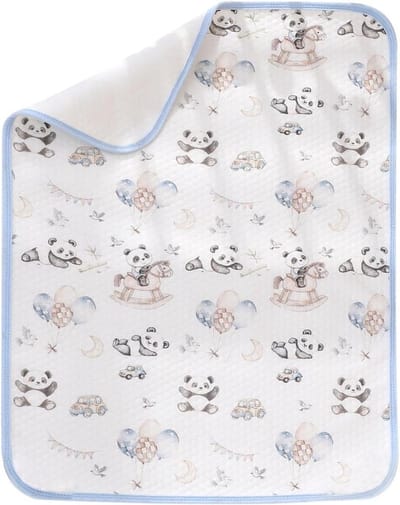 Aankleedmat - Luierwisselmat - Babyverzorging Thuis - Waterdichte Bescherming - 70x50 cm - Panda