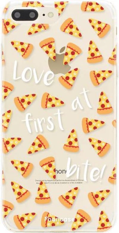 Fooncase Hoesje Geschikt voor iPhone 7 Plus - Shockproof Case - Back Cover / Soft Case - Pizza