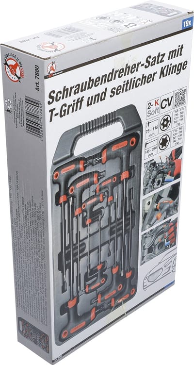 BGS Schroevendraaierset met T-greep Torx met boring T10 - T50 9 delig