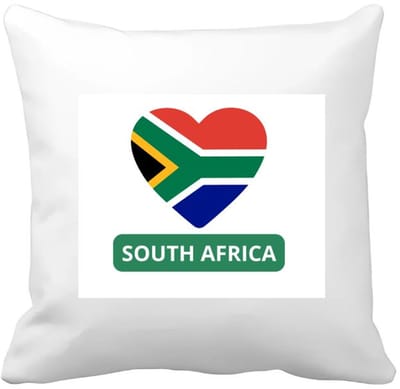 Akyol - zuid afrika vlag hartje Kussen hoes - Zuid afrika - reizigers - toerist - verjaardagscadeau - souvenir - vakantie - kado - 40 bij 40 cm