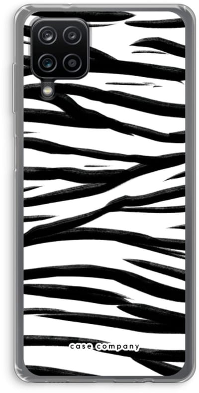 Case Company® - Hoesje geschikt voor Samsung Galaxy A12 hoesje - Zebra pattern - Soft Cover Telefoonhoesje - Bescherming aan alle Kanten en Schermrand