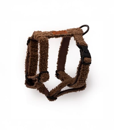 Teddy tuigje taupe - maat S - hondentuig - honden riem - Y tuig - hondentuigje kleine hond - honden harnas - honden tuigje - hond - halsbanden, riemen & tuigen - Trimmi