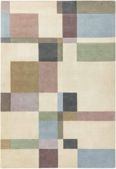 Easy Living - Reef-Blocks-pastel Vloerkleed - 160x230  - Rechthoek - Laagpolig Tapijt - Modern - Meerkleurig