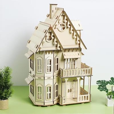 3D Puzzel Huis DIY Houtbouwset