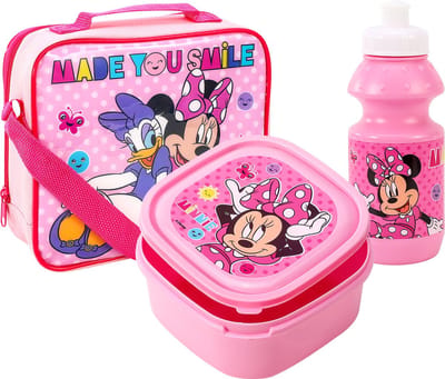 Minnie Mouse Lunchtas met luchtrommel en drinkfles