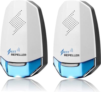 Laavir® Ultrasone Muizenverjager & Ongediertebestrijder – Set van 2 – Stil & Effectief – Insectenverjager – Veilig & Chemievrij – Groot Bereik tot 120 m² per apparaat – Pest Repeller