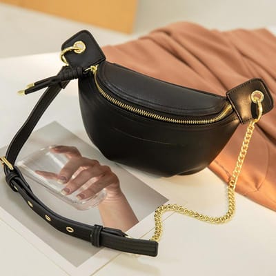 Borsttas Dames Alle Mode Ins Heuptas Niche Design Enkele Schouder Crossbody Borsttas zwart
